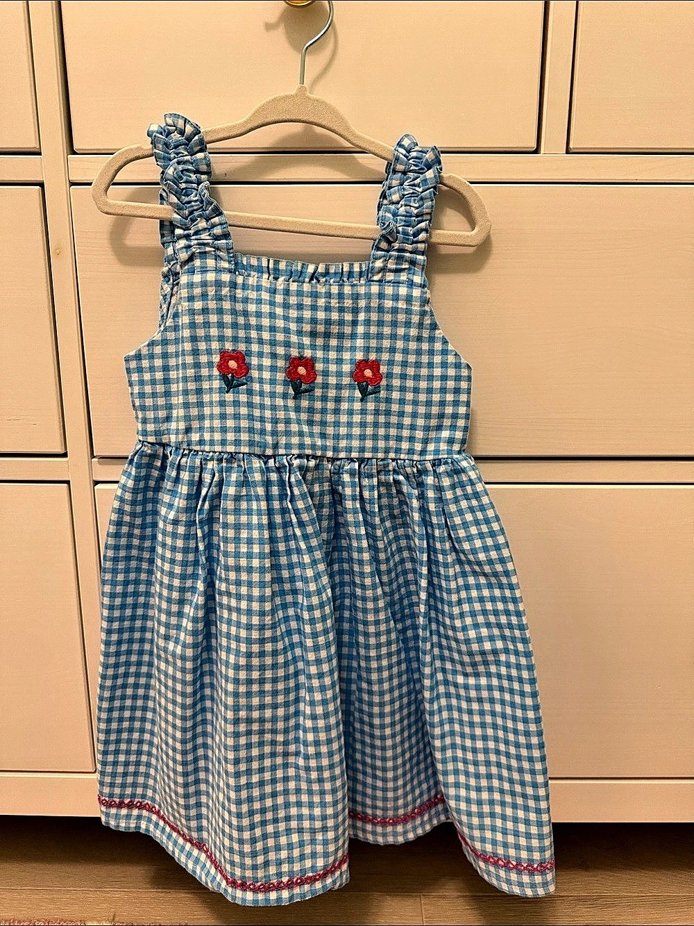 Gingham Dress Blue & White